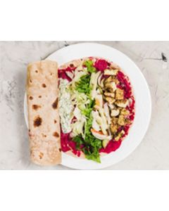 Beetroot Hummus And Grilled Chicken Wrap